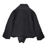 ISSEY MIYAKE 3Dスチーム シワ加工 ジャケット IM62FD507 サイズ2 ジャケット ブラック レディース イッセイミヤケ【中古】6-0418M♪