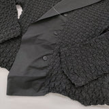 ISSEY MIYAKE 3Dスチーム シワ加工 ジャケット IM62FD507 サイズ2 ジャケット ブラック レディース イッセイミヤケ【中古】6-0418M♪