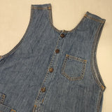 SOMETHING/FREAK'S STORE 別注 ボタンフライ サロペット 定価14993円 SFS995 オーバーオール ブルー レディース サムシング/フリークスストア【中古】6-0718G∞