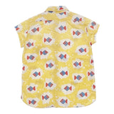 BEAMS BOY 16-01-0078-202 総柄 魚 半袖シャツ イエロー ホワイト レディース ビームスボーイ【中古】6-0615S∞