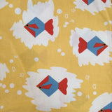 BEAMS BOY 16-01-0078-202 総柄 魚 半袖シャツ イエロー ホワイト レディース ビームスボーイ【中古】6-0615S∞