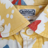 BEAMS BOY 16-01-0078-202 総柄 魚 半袖シャツ イエロー ホワイト レディース ビームスボーイ【中古】6-0615S∞