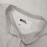 MHL. WORKWEAR STRIPE COTTON SHIRTING 595-4153500 プルオーバー ストライプ 長袖シャツ 24SS ライトグレー レディース エムエイチエル【中古】6-0718M∞