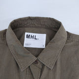 MHL. SHEET COTTON LINEN SHIRT 595-1125505 ジャケット カーキ レディース エムエイチエル【中古】6-0518M∞