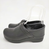dansko PROFESSIONAL プロフェッショナル サイズ37 レザー 厚底 サボ シューズ・靴 ブラック レディース ダンスコ【中古】6-0605G◎
