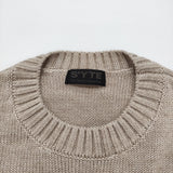 s'yte Yohji Yamamoto 7G WOOL-BLEND INTARSIA CROW-PATTERN PULLOVER セーター ニット 25AW ベージュ メンズ サイトヨウジヤマモト【中古】6-0407T♪