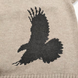 s'yte Yohji Yamamoto 7G WOOL-BLEND INTARSIA CROW-PATTERN PULLOVER セーター ニット 25AW ベージュ メンズ サイトヨウジヤマモト【中古】6-0407T♪