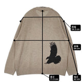 s'yte Yohji Yamamoto 7G WOOL-BLEND INTARSIA CROW-PATTERN PULLOVER セーター ニット 25AW ベージュ メンズ サイトヨウジヤマモト【中古】6-0407T♪