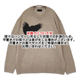 s'yte Yohji Yamamoto 7G WOOL-BLEND INTARSIA CROW-PATTERN PULLOVER セーター ニット 25AW ベージュ メンズ サイトヨウジヤマモト【中古】6-0407T♪