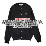 PLAY COMME des GARCONS Round Neck Cardigan With Black Emblem Top L AX-N023 ウール カーディガン AD2025 ブラック メンズ プレイコムデギャルソン【中古】6-0925T♪