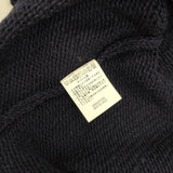 NONSAPIENS ノンサピエンス ハンドニット ペンキ加工 ウール ネパール製 セーター ニット ネイビー レディース【中古】6-0917T∞