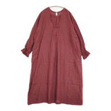 nest Robe リネン2wayバルーンスリーブワンピース 製品染め 01184-1161 ワンピース ワインレッド レディース ネストローブ【中古】6-0521M∞