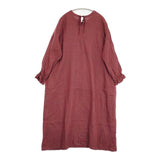 nest Robe リネン2wayバルーンスリーブワンピース 製品染め 01184-1161 ワンピース ワインレッド レディース ネストローブ【中古】6-0521M∞