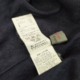 Yohji Yamamoto +NOIR シャーリング ニットチュニック 1250 サイズ2 チュニック ネイビー レディース ヨウジヤマモト プリュス ノアール【中古】6-0525S◎