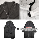 B Yohji Yamamoto 断ち切り リバーシブル 定価136000円 NV-C53-808 サイズ1 コート ブラック ホワイト レディース ビーヨウジヤマモト【中古】6-0418T♪