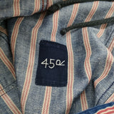 45R/45rpm 908ベーカーパンツ サイズ4 定価31900円 ストライプ コットンリネン パンツ ネイビー レッド ユニセックス フォーティーファイブアールピーエム【中古】6-0414M♪