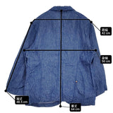 45R/45rpm インドリネンツイルのジャケット リネンデニム 定価52800円 デニムジャケット ブルー レディース フォーティーファイブアールピーエム【中古】6-0520M∞