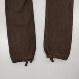 Toujours 泥染め スウェット 裏毛 パンツ ブラウン レディース トゥジュー【中古】6-0723T∞