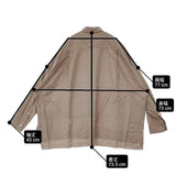 Toujours コットンシルク サイズ2 日本製 ワイド 長袖シャツ ブラウン レディース トゥジュー【中古】6-0723M∞
