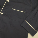 Toujours パジャマシャツ コットン サイズ2 日本製 長袖シャツ ネイビー レディース トゥジュー【中古】6-0723M∞