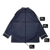 Toujours パジャマシャツ コットン サイズ2 日本製 長袖シャツ ネイビー レディース トゥジュー【中古】6-0723M∞