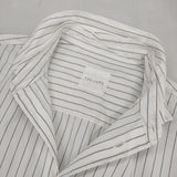 Toujours ストライプコンビビッグシャツ コットン 長袖シャツ ホワイト レディース トゥジュー【中古】6-0618M∞