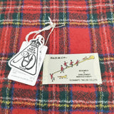 R&D.M.Co- WOOL TARTAN CHECK BLANKET 定価27500円 大判 ストール マフラー no.6540 ブランケット レッド レディース オールドマンズテーラー【中古】6-0903T◎