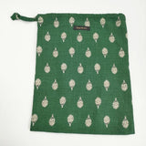 R&D.M.Co- 新品 アーティーチョーク リネン ARTICHOKE DRAWSTRING BAG 小物入れ 巾着バッグ グリーン レディース オールドマンズテーラー【中古】6-0527G∞