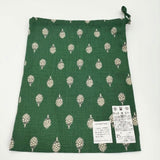R&D.M.Co- 新品 アーティーチョーク リネン ARTICHOKE DRAWSTRING BAG 小物入れ 巾着バッグ グリーン レディース オールドマンズテーラー【中古】6-0527G∞