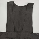 nest Robe ブラックリネン ボタンサロペット 01233-1403 オーバーオール サロペット 23SS ブラック レディース ネストローブ【中古】6-0521M∞