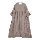 nest Robe リネンフレアスリーブ2wayドレス 定価35200円 01252-1144 ワンピース グレー レディース ネストローブ【中古】6-0520M∞