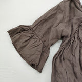 nest Robe リネンフレアスリーブ2wayドレス 定価35200円 01252-1144 ワンピース グレー レディース ネストローブ【中古】6-0520M∞