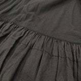 nest Robe コットン×リネンドッキングワンピース 定価27500円 01242-1519 ワンピース ブラック レディース ネストローブ【中古】6-0520M∞
