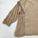 nest Robe リネンガーゼドッキングブラウス 01243-1152 ブラウス シャツ ベージュ レディース ネストローブ【中古】6-0520M∞