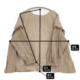 nest Robe リネンガーゼドッキングブラウス 01243-1152 ブラウス シャツ ベージュ レディース ネストローブ【中古】6-0520M∞
