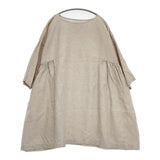nest Robe リネンサイドギャザーチュニック 01223-1054 ワンピース ベージュ レディース ネストローブ【中古】6-0521M∞
