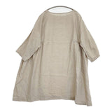 nest Robe リネンサイドギャザーチュニック 01223-1054 ワンピース ベージュ レディース ネストローブ【中古】6-0521M∞