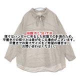 nest Robe 01201-1460 リネンスキッパー2WAYブラウス プルオーバー 日本製 サイズF ブラウス シャツ グレージュ レディース ネストローブ【中古】6-0609M△