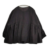 nest Robe リネンレースサイドギャザー2wayブラウス 01243-1098 ブラウス シャツ 24AW ブラック レディース ネストローブ【中古】6-0711M∞