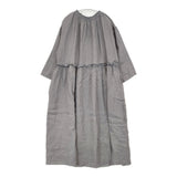 nest Robe 01232-1364 リネン フリル ギャザー 日本製 サイズF ワンピース グレー レディース ネストローブ【中古】6-0609M△