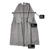 nest Robe 01232-1364 リネン フリル ギャザー 日本製 サイズF ワンピース グレー レディース ネストローブ【中古】6-0609M△