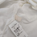 nest Robe/UpcycleLino サイドスリット刺繍プルオーバー 01241-1501 長袖Ｔシャツ カットソー ロンＴ ホワイト レディース ネストローブ/アップサイクルリノ【中古】6-0711M∞