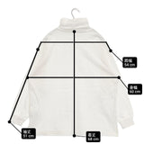 UpcycleLino BASIC 天竺長袖ビッグタートル nest Robe 600225-7034 長袖Ｔシャツ カットソー ロンＴ ホワイト レディース アップサイクルリノ【中古】6-0711M∞
