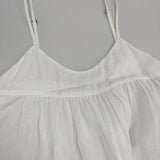 nest Robe 01145-1180-27 リネンキャミワンピース ギャザー 日本製 サイズF ワンピース ホワイト レディース ネストローブ【中古】6-0609S△