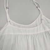 nest Robe 01145-1180-27 リネンキャミワンピース ギャザー 日本製 サイズF ワンピース ホワイト レディース ネストローブ【中古】6-0609S△