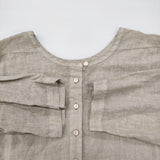 nest Robe リネン天然染めウエスト切り替えワンピース 01231-1014 ワンピース 23SS ベージュ レディース ネストローブ【中古】6-0521M∞