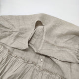 nest Robe リネン天然染めウエスト切り替えワンピース 01231-1014 ワンピース 23SS ベージュ レディース ネストローブ【中古】6-0521M∞