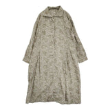 OUTIL ROBE CHABLIS ジャガード プルオーバー シャツワンピ ワンピース 2023 グレー カーキ レディース ウティ【中古】6-0521M∞