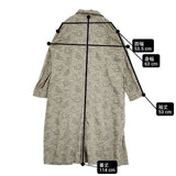 OUTIL ROBE CHABLIS ジャガード プルオーバー シャツワンピ ワンピース 2023 グレー カーキ レディース ウティ【中古】6-0521M∞