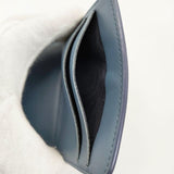 MAISON MARGIELA 11 コインケース ミニ財布 コンパクト ウォレット レザー 二つ折り財布 ブルーグレー レディース メゾンマルジェラ【中古】6-0527G∞